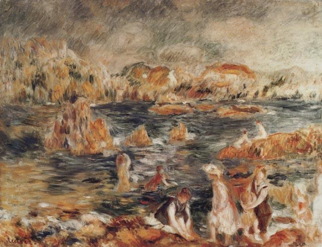 Pierre Renoir The Beach at Guernsey china oil painting image